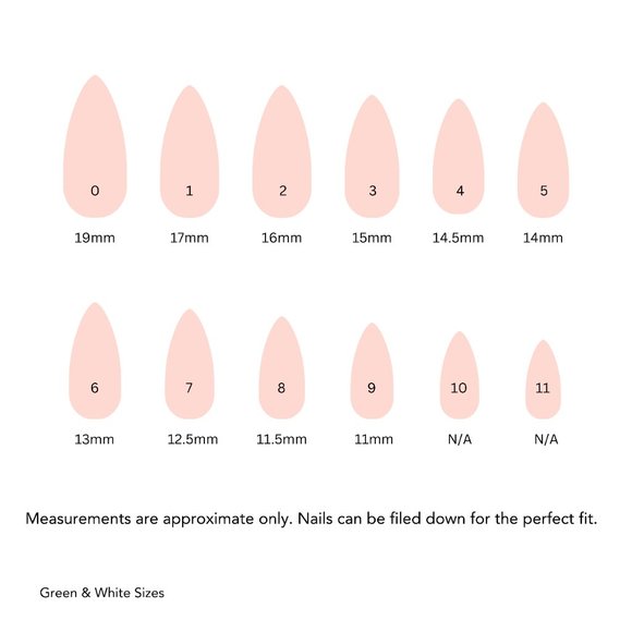 *BOGO* Green & White Press-on Nails - Picture 5 of 6